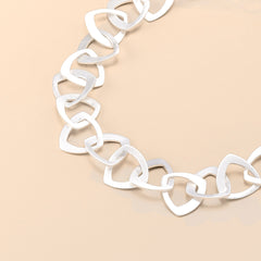 Silver Geometric Link Bracelet