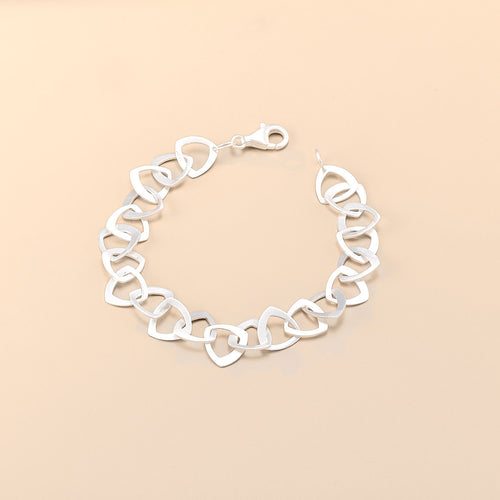 Silver Geometric Link Bracelet