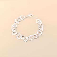 Silver Geometric Link Bracelet