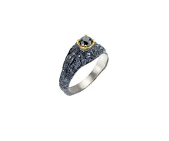 Apostolos Black Diamond Engagement Ring