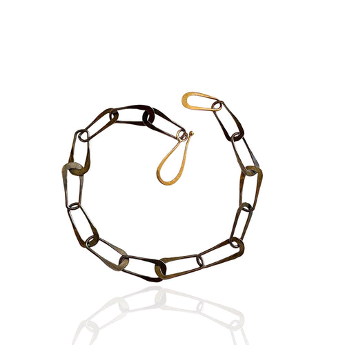 Oxidized Aria Bracelet | Sterling Silver & 18K Gold