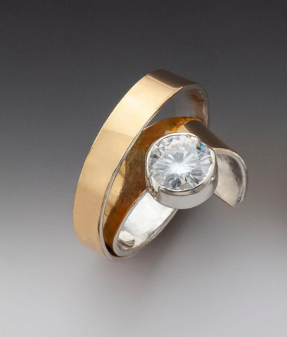 22k Yellow Gold Architectural Ring