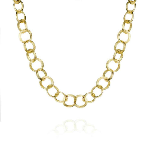 Florence Necklace Textured 18k Gold Vermeil Links