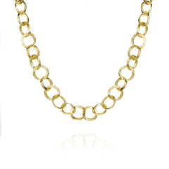 Florence Necklace Textured 18k Gold Vermeil Links