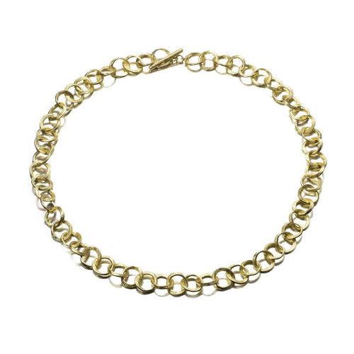 Florence Necklace Textured 18k Gold Vermeil Links