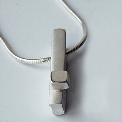 Silver ingot necklace