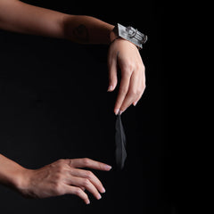 Rock Crystal Sterling Silver Cuff Bracelet