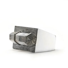 Rock Crystal Sterling Silver Cuff Bracelet