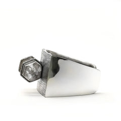 Rock Crystal Sterling Silver Cuff Bracelet