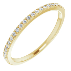 14K Yellow Gold 1/6 CTW Natural Diamond Wedding Band