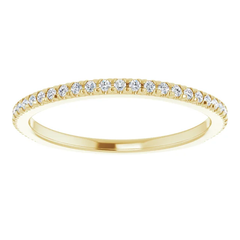 14K Yellow Gold 1/6 CTW Natural Diamond Wedding Band