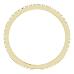 14K Yellow Gold 1/6 CTW Natural Diamond Wedding Band