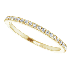 14K Yellow Gold 1/6 CTW Natural Diamond Wedding Band