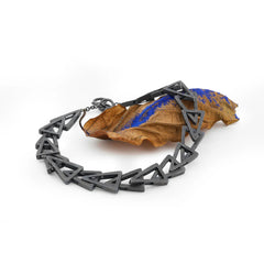 Formation Necklace | Textured Oxidized Silver Links