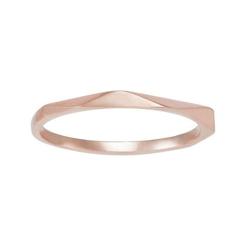 14K Yellow Gold Wavy Geometric Band