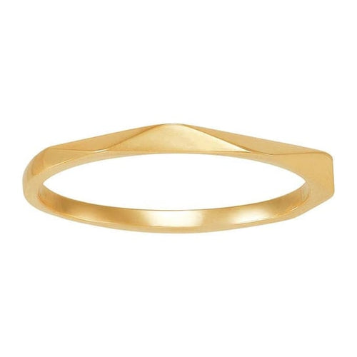 14K Yellow Gold Wavy Geometric Band