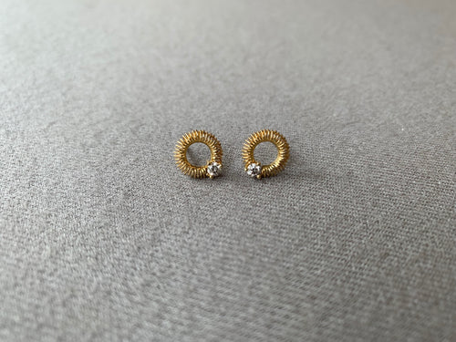 Springplay 18K Yellow Gold and Diamonds Earrings