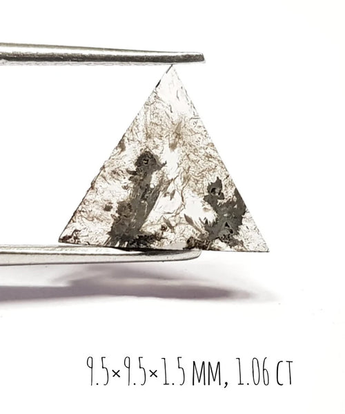 1.06 CT Natural Salt and Pepper Slice Triangle Diamond