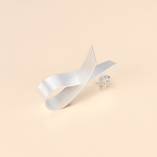 Kelim Sculptural Silver Earrings