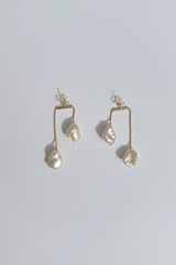Twin Keshi Earrings in 14K Gold Filled – Adjustable Design