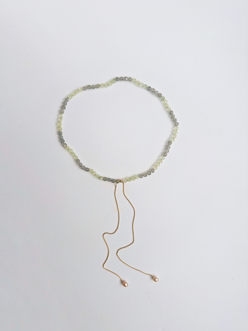 Comet Necklace with Peridot