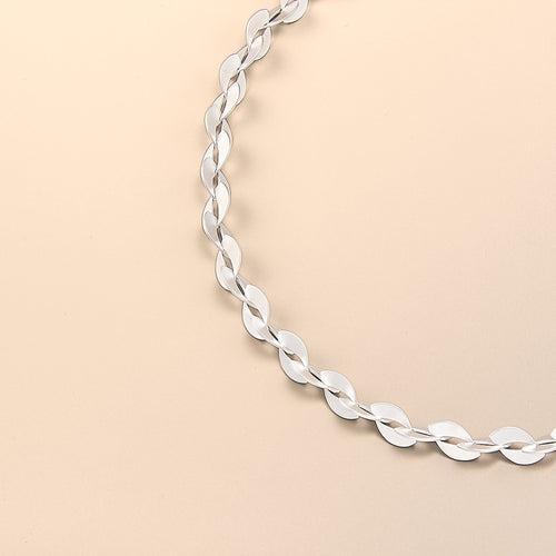 Silver Interwoven Statement Necklace