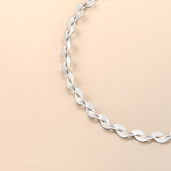Silver Interwoven Statement Necklace
