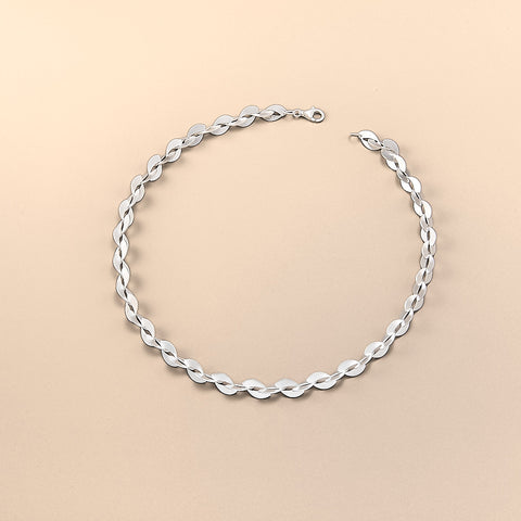 Silver Geometric Link Bracelet