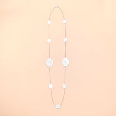 Wide Marquise Shape Link Long Necklace
