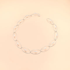 Wheat Drop 3D Silver Necklace