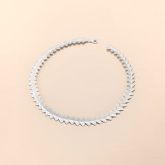 Geometric Sterling Silver Chevron Necklace