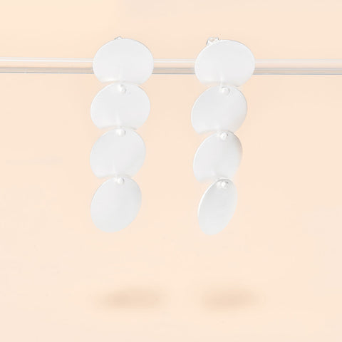 Oval Branch Cut-out Drop Earrings