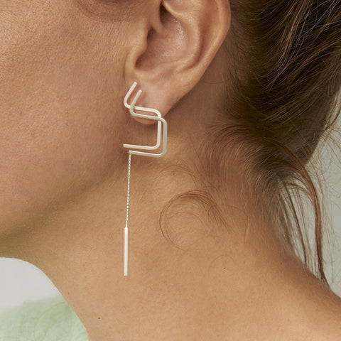 Abstract Rose Earrings