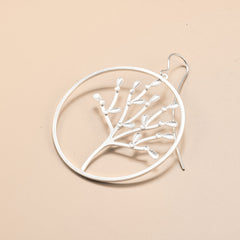 Round Tree Branch Statement Earrings