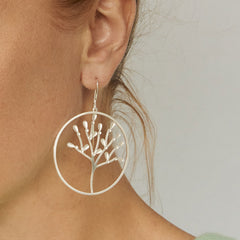 Round Tree Branch Statement Earrings