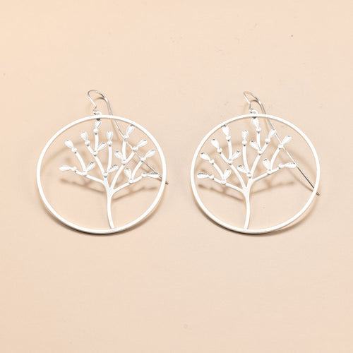 Round Tree Branch Statement Earrings