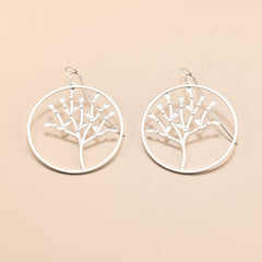 Round Tree Branch Statement Earrings