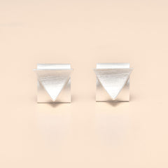 Geometric Triangle Stud Earrings