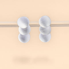 Zinnia Petal Triple Earrings