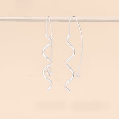 Wave Line Hook Earrings