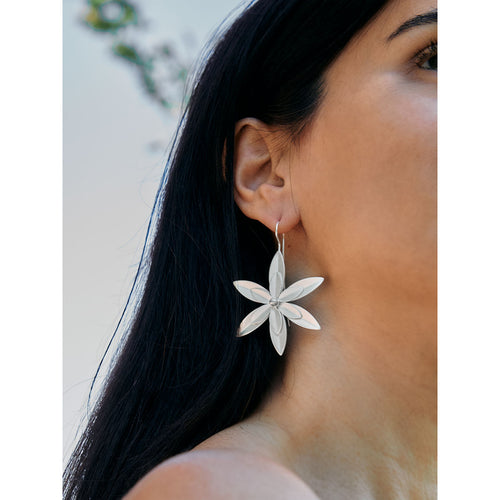 Black-eyed Susan Flower Earrings Double Layers
