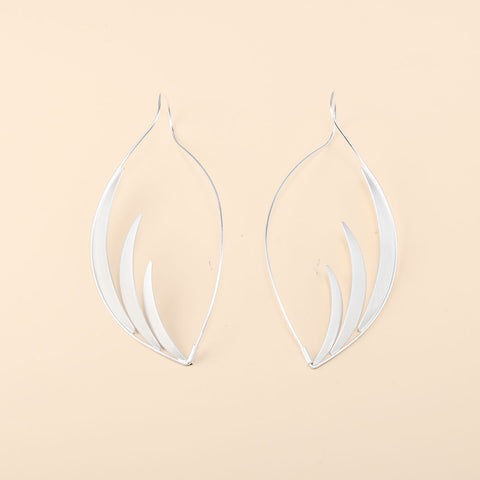 Time, Minute Earrings in Sterling Silver