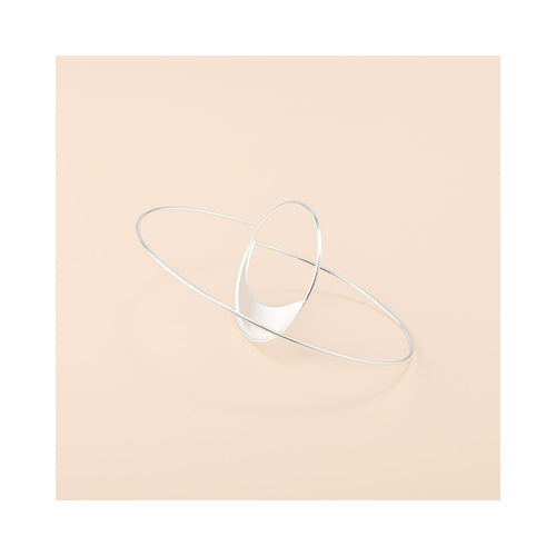 Silver Crescent Earrings