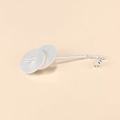 Double Disc Drop Earrings