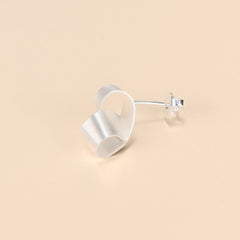 Silver Ribbon Earrings