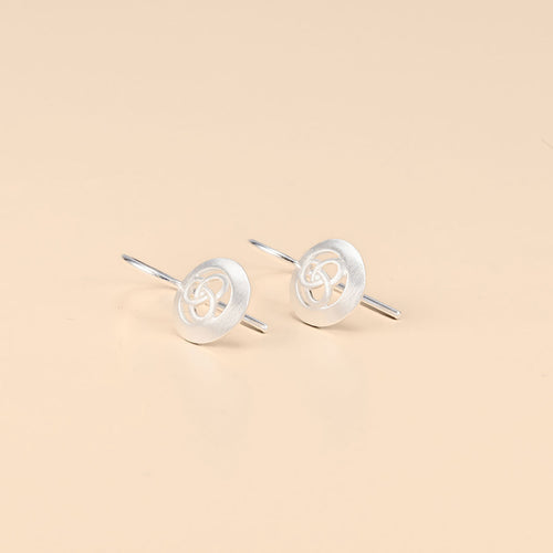 Sterling Silver Cut-Out Knot Earrings