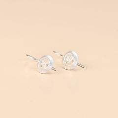 Sterling Silver Cut-Out Knot Earrings
