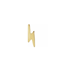 14K Gold Lightening Bolt Post Earrings