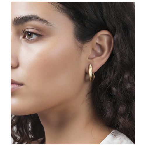 LOVE Earrings in Silver with 18k Gold Vermeil