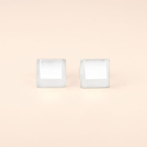 Long Two Parts Rectangle Post Earrings